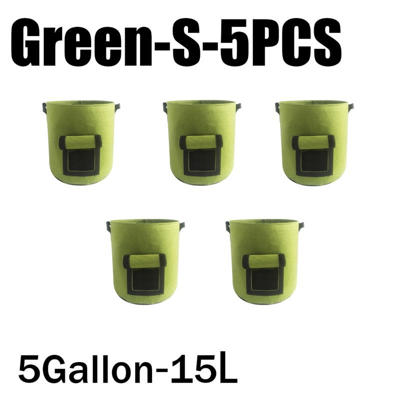3Styles Felt Plant Grow Bags Nonwoven Fabric Garden Potato Pot Greenhouse Vegetable Growing Bags Moisturizing Vertical Tools