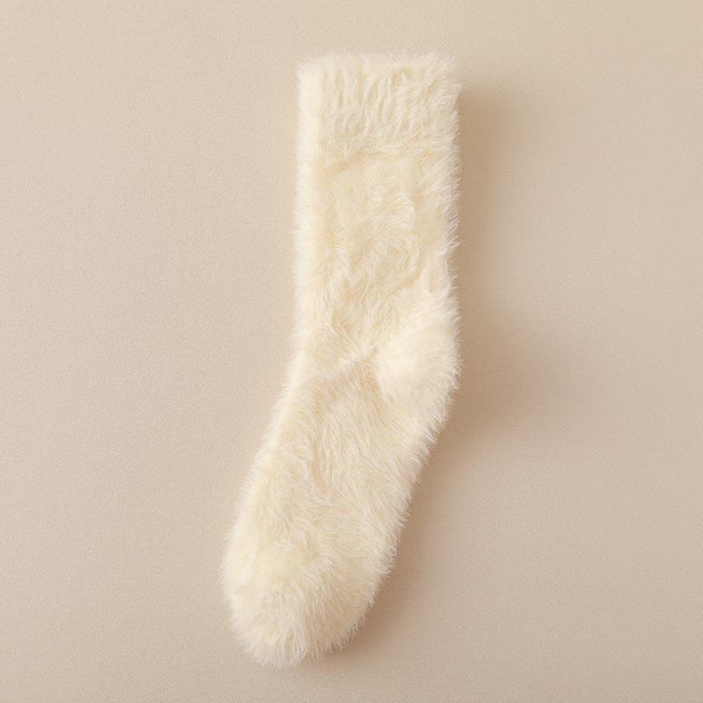 

Утепленные меховые носки Сохраняют тепло Короткие гольфы Мягкие зимние носки Зима светло-желтого