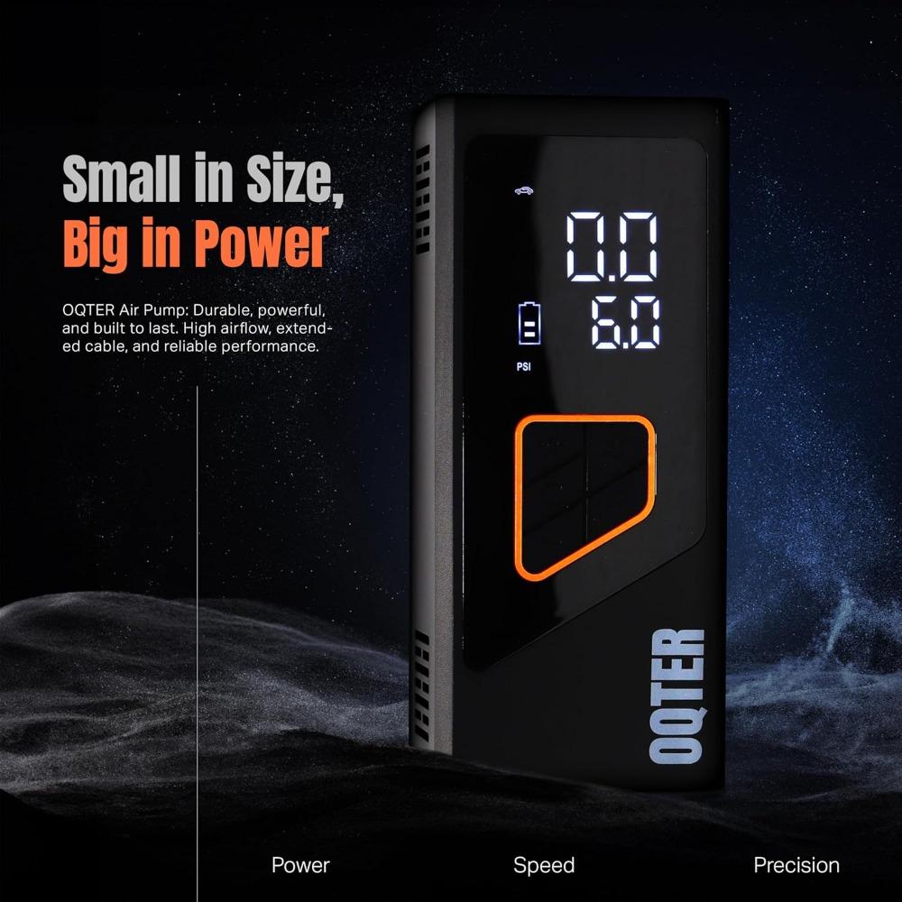 Tire Inflator Portable Air Compressor, 150PSI Portable Tire Inflator For Car, Air Pump for Car Tires with Tire Pressure Gauge