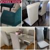 Waterproof Chair Cover Stretch Dining Kitchen Wedding Jacquard Spandex Hotel Banquet Elastic Anti-Dirty Removable Chair Slipcove