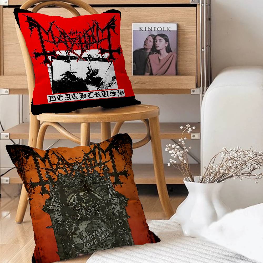 Mayhem Band Kuddar Gåvor Hemmakontor Möbler Sovrum Soffa Bil Kuddfodral Fodral 45x45cm