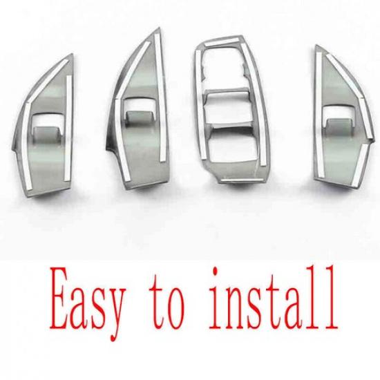 Carbon Fiber ABS Window Lift Panel Switch Cover Trim For Cadillac CT5 -