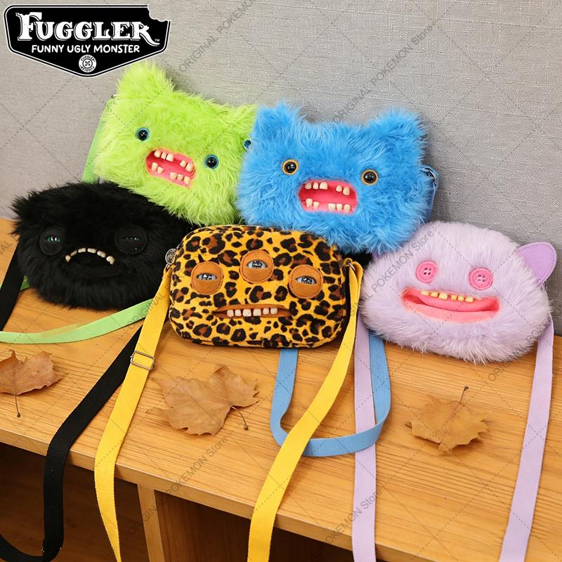 Bolso Bandolera de Peluche de Monstruo Sonriente con Ojos Grandes Bolso de Hombro de Muñeca Rara Creativa Regalo Único