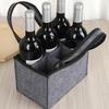 Washable Wine Bottle Carrier with Handle Felt Bottle Holder Wine Bottle Holder Bag Camping