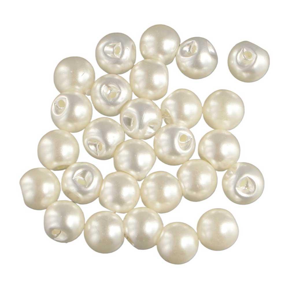 50pcs Round Pearl Button Multi Size Venetian Pearl Button Multipurpose Clothes Button  Scrapbooking