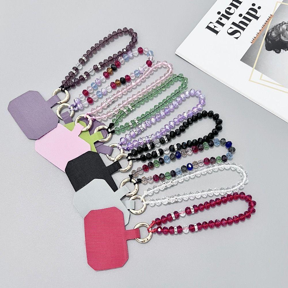 Phone Charms Crystal Beads Crystal Phone Straps Lanyard Hand Wrist Mobile Phone Chain String Luxury Cellphone Strap Key Lanyards