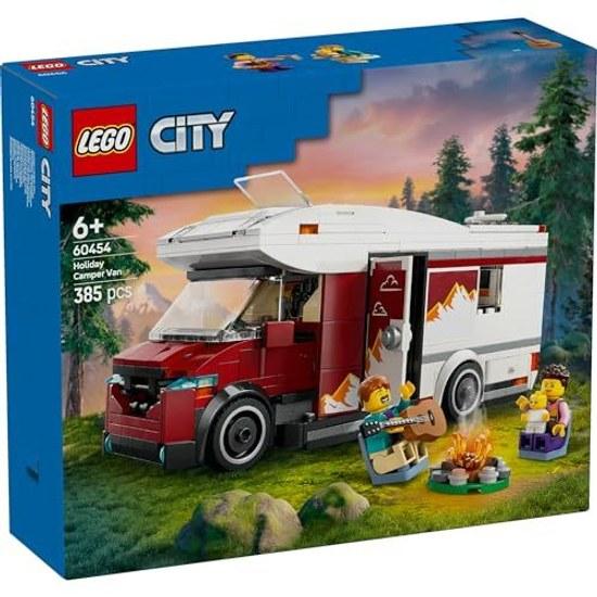 LEGO City Kamper Zabawka Wakacyjna Prezent Urodzinowy Klocki Edukacyjne Chłopcy Dziewczynki Dzieci 6 Lat 7 8 9 Pojazd Miniatura 60454