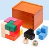 Wooden Magic Box Difficult Brain Teaser Geometric Puzzles for Adults Kids IQ Challenge Logical Thinking Games Educational Toys