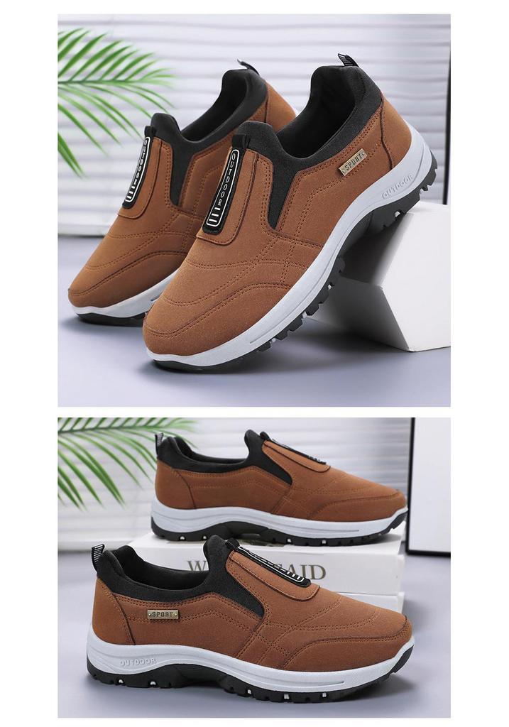2026 Slip-On Men's Plus Size Outdoor Walking & Hiking Shoes - Casual Dad Style