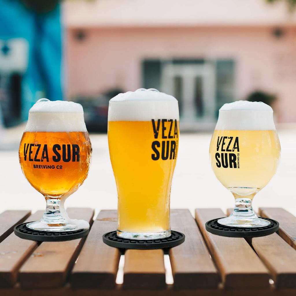 SOTECH Silicone Coasters Insulated Cup Easy to for Drinks and Home Tables of with - Thick, Non-Slip, Non-Stick, Mats, Clean, Anti-Slip (Set 6, Round,