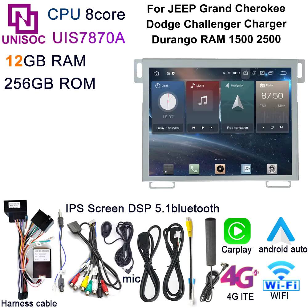 Ysmd8 For Dodge Challenger Charger Durango RAM 1500 2500 For JEEP Grand Cherokee Car Radio Multimedia Player Android Auto Carplay GPS