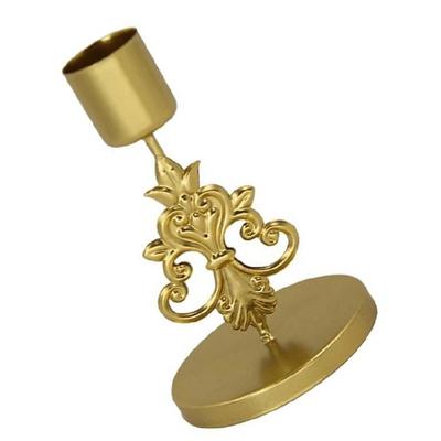 Iron Taper Candle Holder Decorative Leaf Candle Stand For Wedding Dining And Party Environment