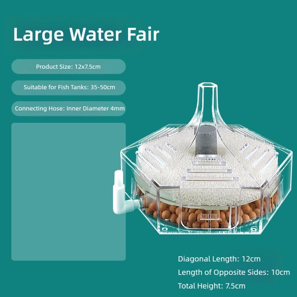 Transparent Aquarium Fish Tank Filter Portable Aquarium Accessories  for Small Aquariums