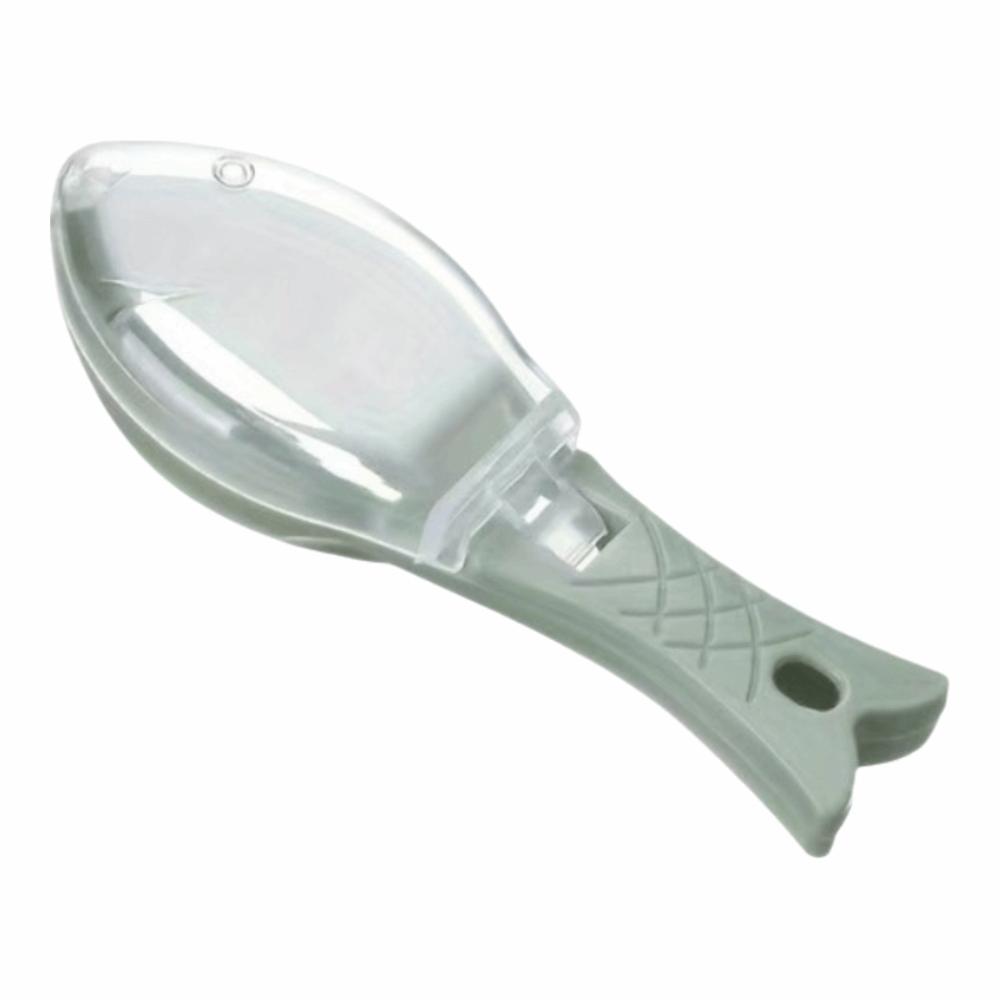 with Container Fish Cleaning Tool Fast Remove Fish Skin Brush Home Kitchen Cooking зелёный