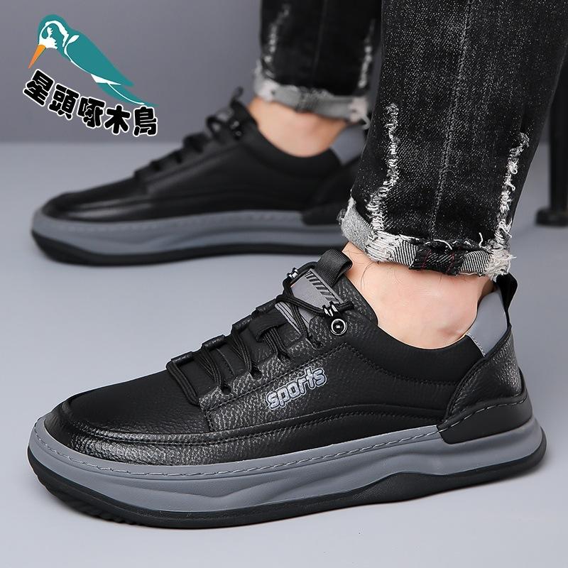 Hot-selling casual leather shoes 2025 autumn men's British versatile breathable fashion trendy shoes
