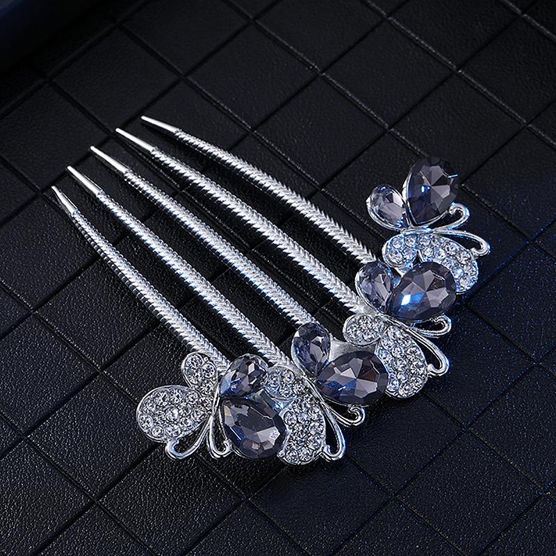 Vintage Blumen Haarspangen Koreanischer Stil Perle Haarkämme Glänzende Haarnadeln Für Frauen Haarschmuck