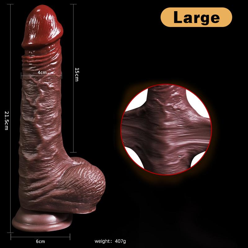 8,5 tommer realistisk penis for kvinner glidende forhud Dildo sugekopp Dildoer Kvinnelig Onanist Stor Pikk Voksen Analsex leketøy Butikk