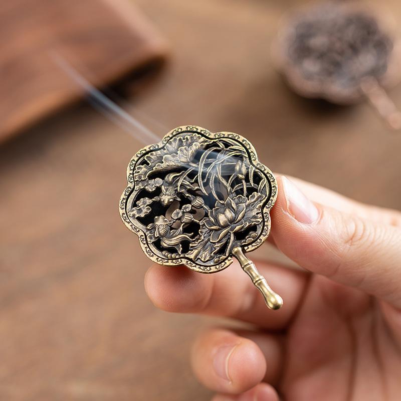 Vierkante Verticale Paard Metalen Wierookbrander - Zen Aromatherapie Houder voor Bureau, Gelukbrengend Decor voor Thuis Kantoor & Cadeau