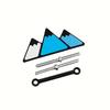 Car emblem for TOYOTA TACOMA for 4Runner, front grille emblem with three-color snow mountain design, high-quality ABS material emblem back with bolts.