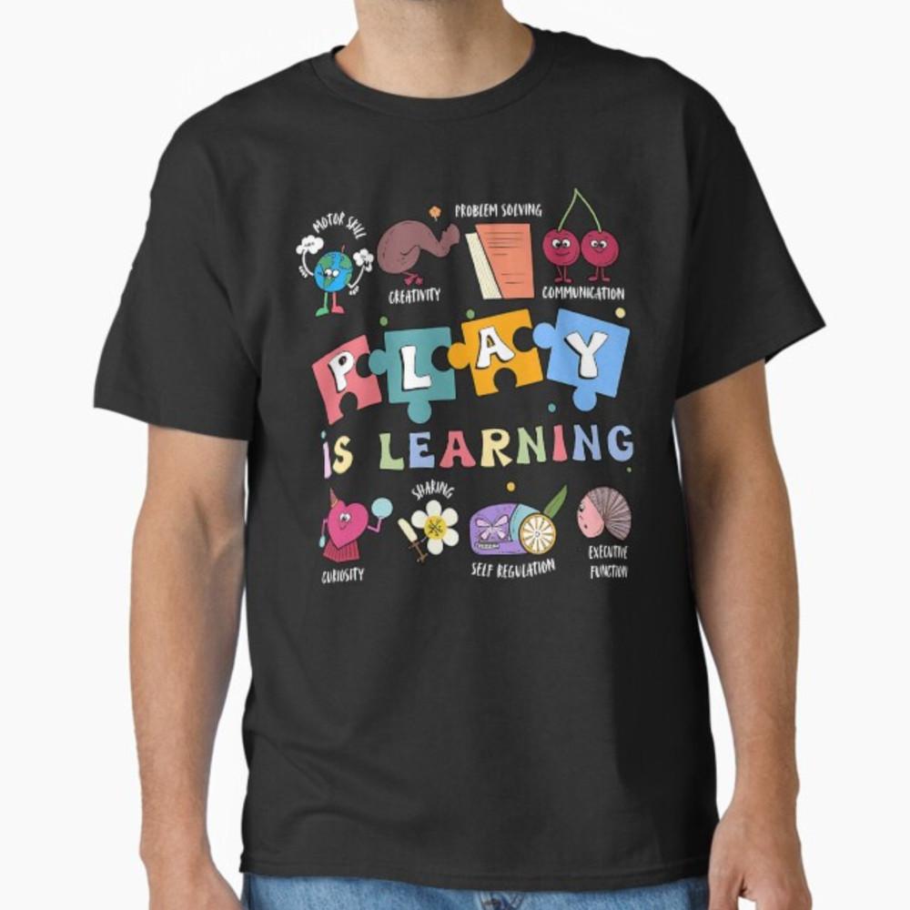Retro Play Is Learning Kindergarten Teacher Team Women T-Shirt Unisex T-Shirt M