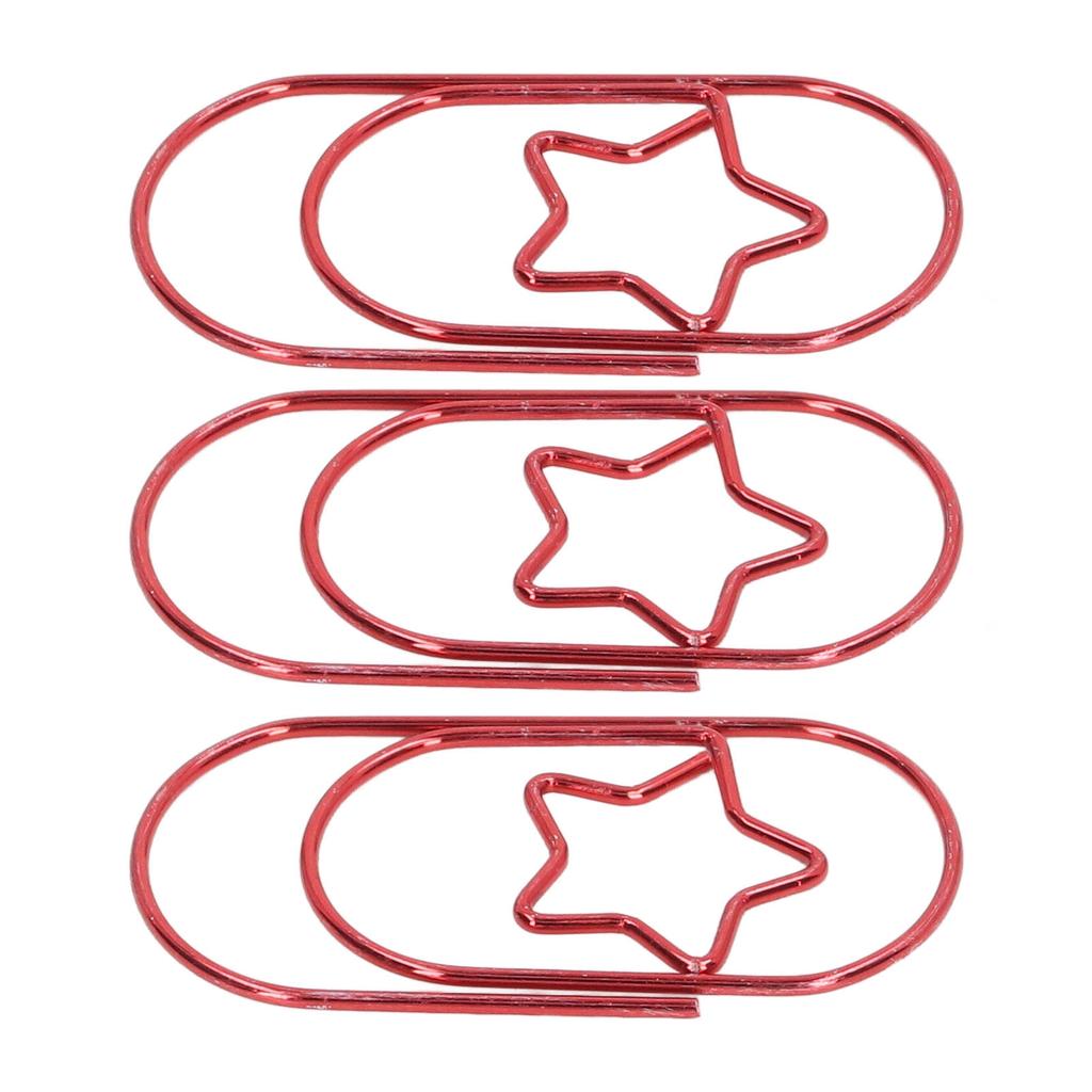 40Pcs   Paperclips Star   Rustproof Coating Multi Purpose Cute Paper Clips for Home School