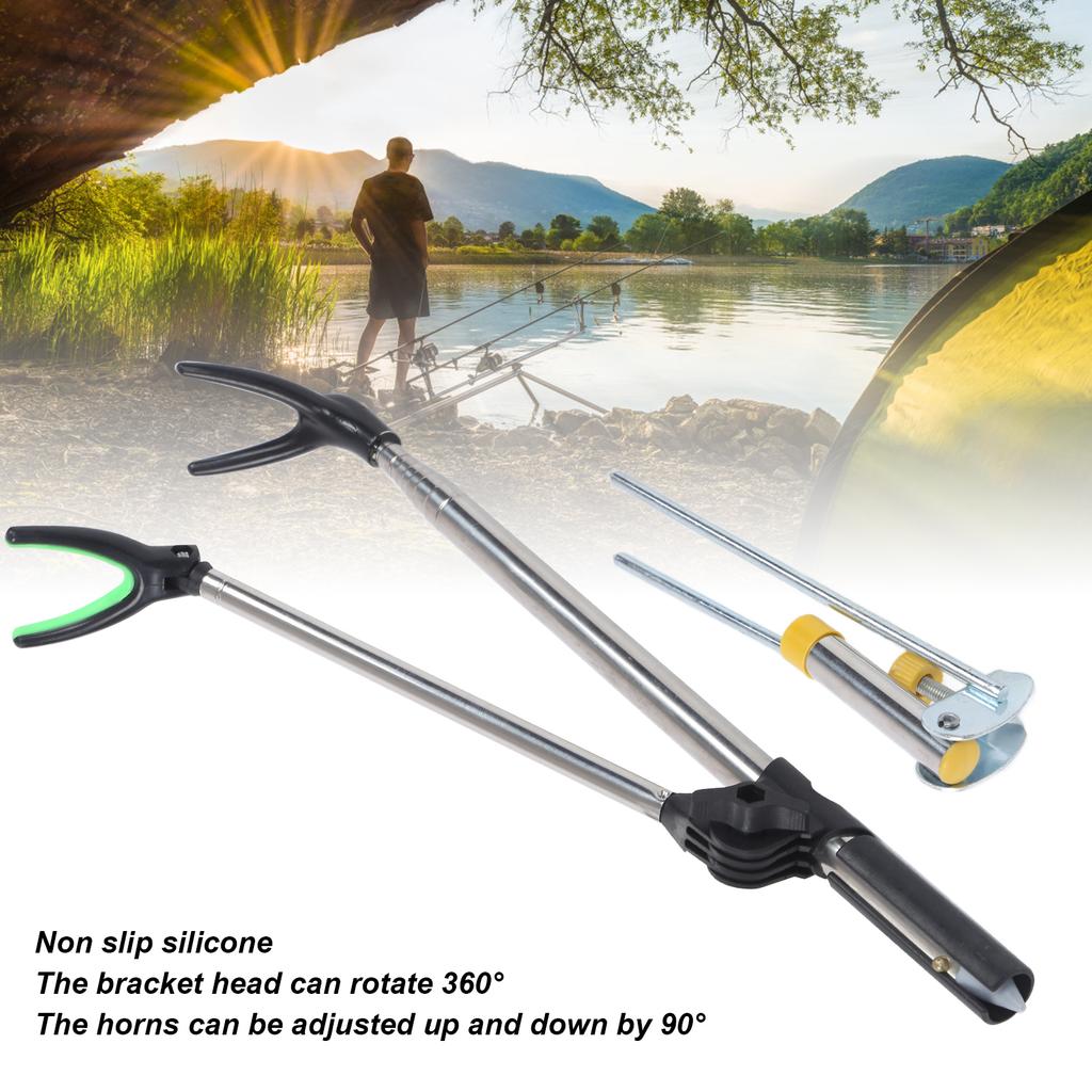 Stainless Steel Fishing Rod Holder Ground Insert Pole Brackets Retractable Fishing Gear1.5M