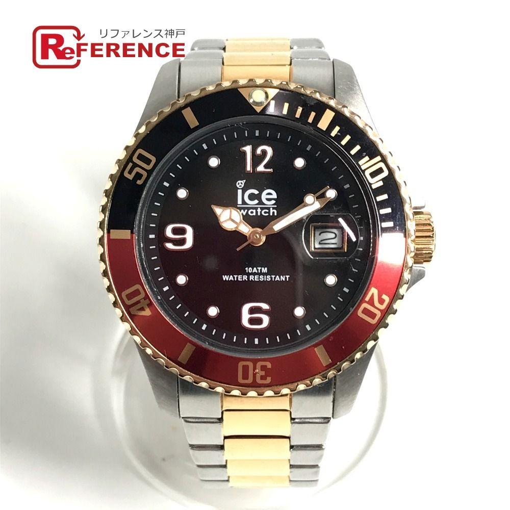 Used Ice watch wristwatch ice steel ICE steel SS silver