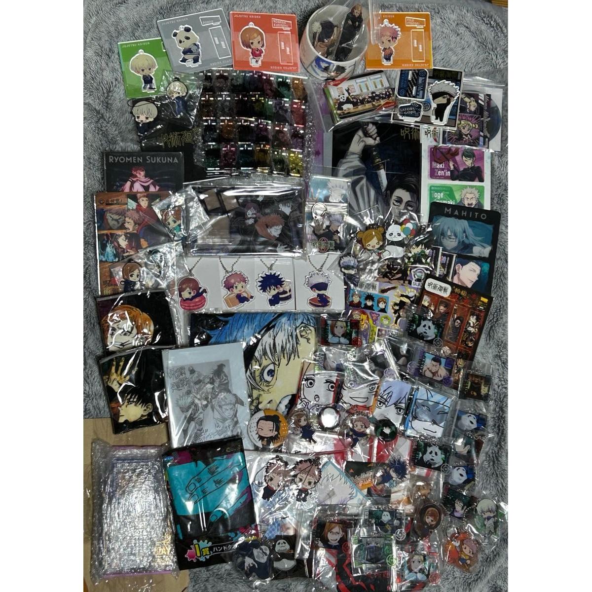Used Jujutsu Kaisen Goods Bulk Sale Acrylic Stand Acrylic Keychain Rubber Strap Can Badge Clear File Hand Towel
