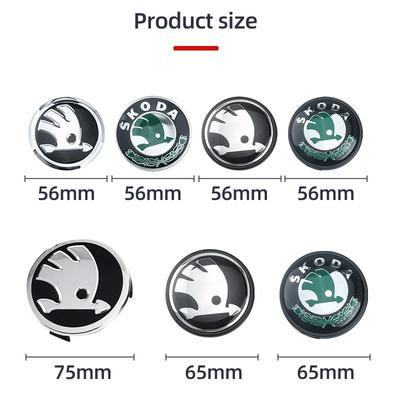 4pcs 56mm 65mm 75mm 5JA601151A 1J0601171 3B7601171 Car Wheel Center Hub Cover Badge Emblem For Fabia Superb Rapid Yeti