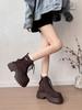 British style platform Martin boots women's autumn 2025 new retro small man height increase big head locomotive short boots