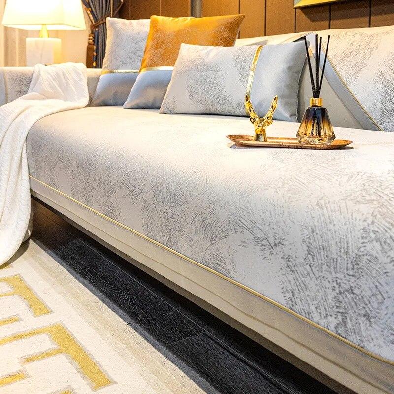 Summer Style Sofa Mat Four Seasons Universal Anti Slip Seat Cushion Light Luxury High-end  Minimalist Sofa Cover Cloth Towel