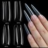 192x/Box Clear Nail Tips Soft Gels Tips Extras Long Full Cover Tips Ballerinas False Nail Nail Supplies for Acrylic Nail