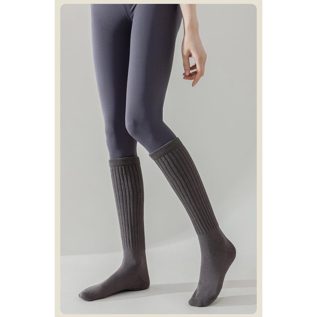 5-1 Perechi de Șosete Profesionale Anti-Alunecare pentru Yoga cu Ciorapi Extinși și Îngroșați Absorbți de Transpirație pentru Fitness, Pilates și Activități în Aer Liber