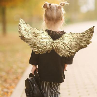 Adult Angel Wing Accessory Angel Wing Costume Elegant Gold Angel Wings for Adults Children Carnival Masquerade for Halloween