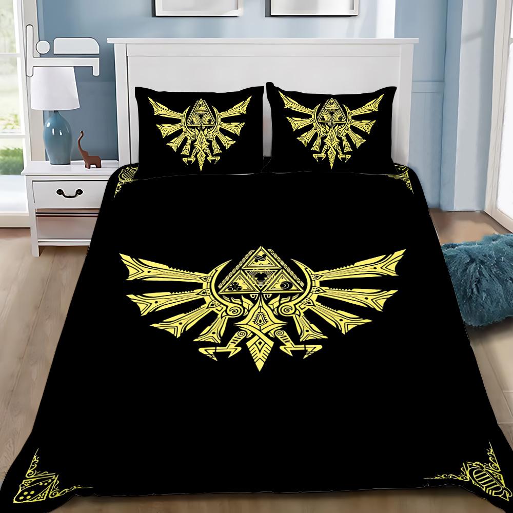 Games Z-Zeldas Of Legends Duvet Cover Pillowcase Game Scene Print Bedding Set Adult Boy Bedroom Decoration Single Double Siz