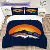 Denver Broncos Pattern Bedding uilt Set uilt Cover Pillowcase Home Decoration Birthday Gift (1*duvet cover + 2*pillowcase without core)