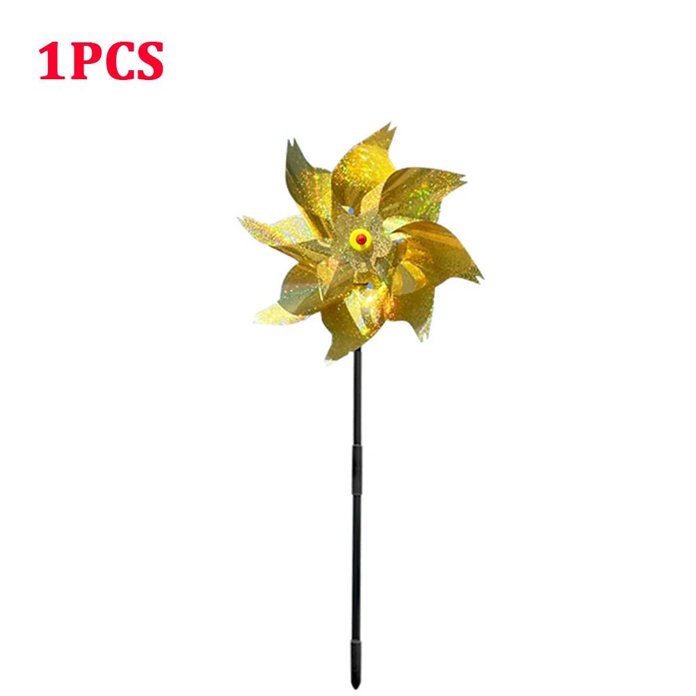 1-3pcs Bird Repeller Windmill Spinner 7/8 Leaves DIY Birds Deterrent Pinwheels for Outdoor Lawn Yard And Garden Home Decorations