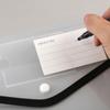 Large Capacity Waterproof File Transparent A4 Folder Press Button Plastic Data Document Bag Storage Office Supplies