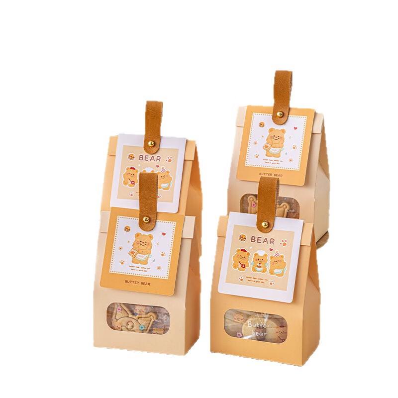 MEIDI Butter Bear Stand-Up Cookie Bags with Handle