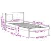 Bed Frame White 75 x 190 cm Solid Pine Wood