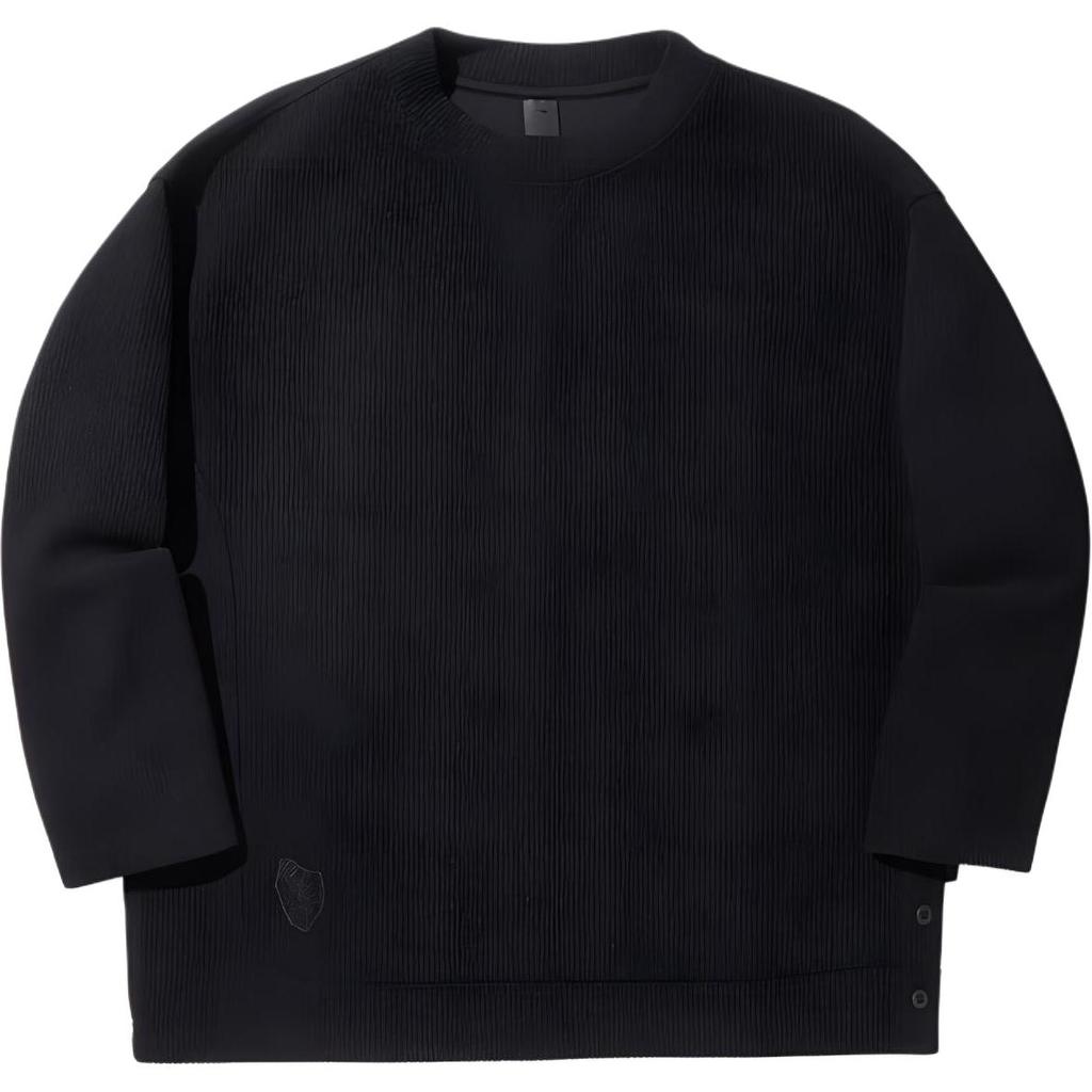 Li Ning Sweatshirts Men's Black Crew Neck Moderate Regular AWDV627-2