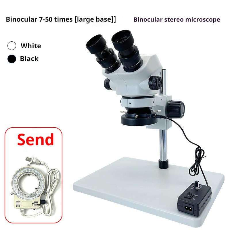 Microscop Binocular 7-45X pentru Întreținere Telefon Mobil, Inspecția Plăcii de Circuit și Microscop pentru Viziune Stereo
