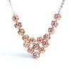 Purple Gold Shiny Flower Set Chain Rose Gold Plated Color Gold Fashion Luxury Clavicle Necklace