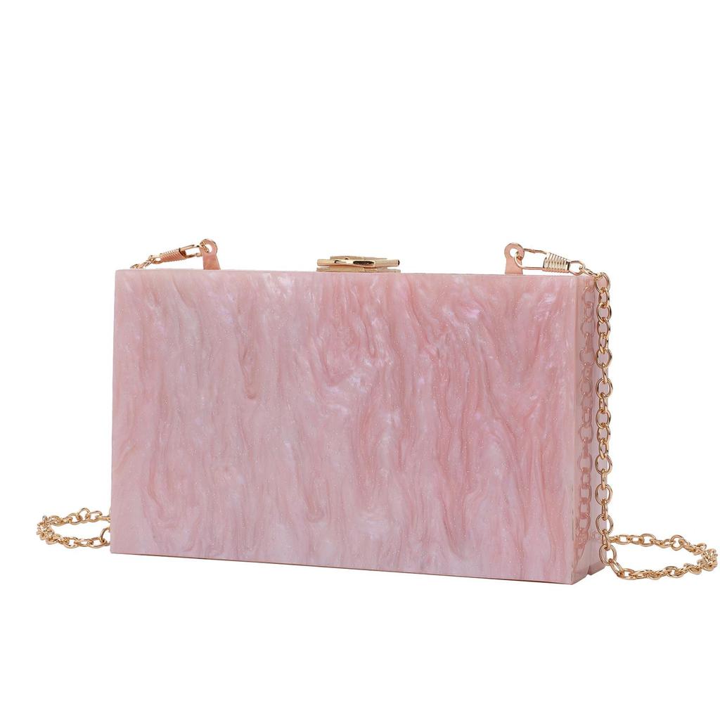 Women's Marble Pattern Acrylic Evening Crossbody Bag