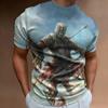 3d Printed T-Shirt For Men Retro Men's T-Shirt Fashion Men   Oversized Short Sleeved Tees Quick Dry Sports Shirt