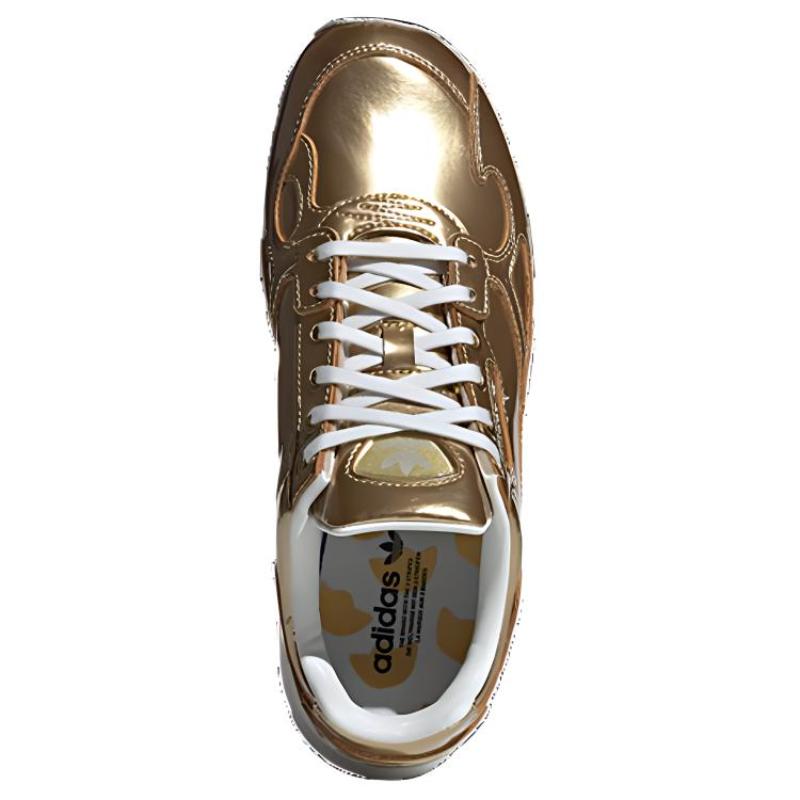 Adidas Falcon Gold Metallic Crystal White Women's Sneakers FV4318