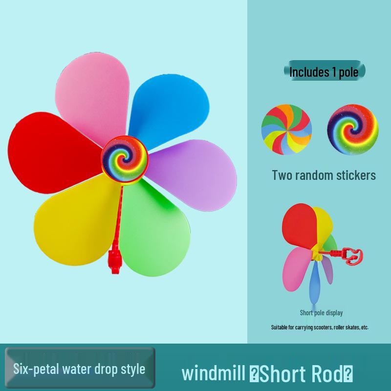 

Семицветная вращающаяся вертушка - Игрушка для детского самоката и коляски