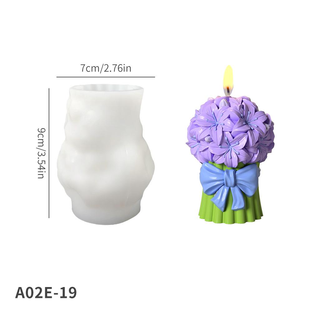 Valentine's Day Gift Tulip Bouquet Silicone Mold DIY Flowers Aroma Candle Molds Handmade Soap Making Supplies