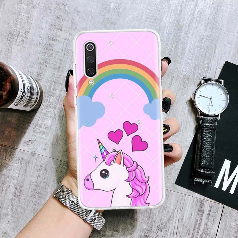 Jednorožec Růžový Mýtus Kreslený Kryt na Telefon Pro Xiaomi Redmi 9 9A 9C 9T 10 10A 10C 8 8A 7 7A 6 6A K40 K20 Pro K30 S2 10X s Potiskem