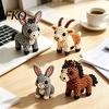 Progetto Creativo con Perline Kit Piccolo Animale 3D con Perline, Kit Fai-da-Te Carino con Perline Colorate e Istruzioni Dettagliate, 4 Modelli
